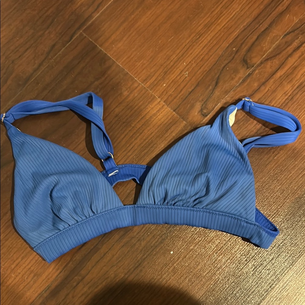 Light Blue Triangle Bikini Swim Top